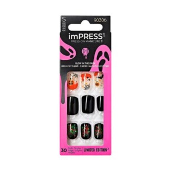 2-Piece Bundle of Halloween-Themed Accessories - Eyelashes & Press-on Nails NWT - Picture 9 of 10